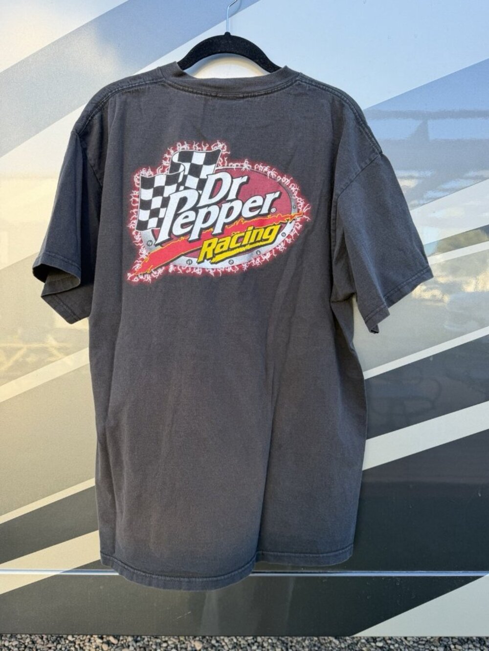 Vintage 90s Delta black Dr. Pepper Racing tshirt Nascar grunge streetwear L